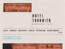 Tablet Screenshot of hoteltournier.com